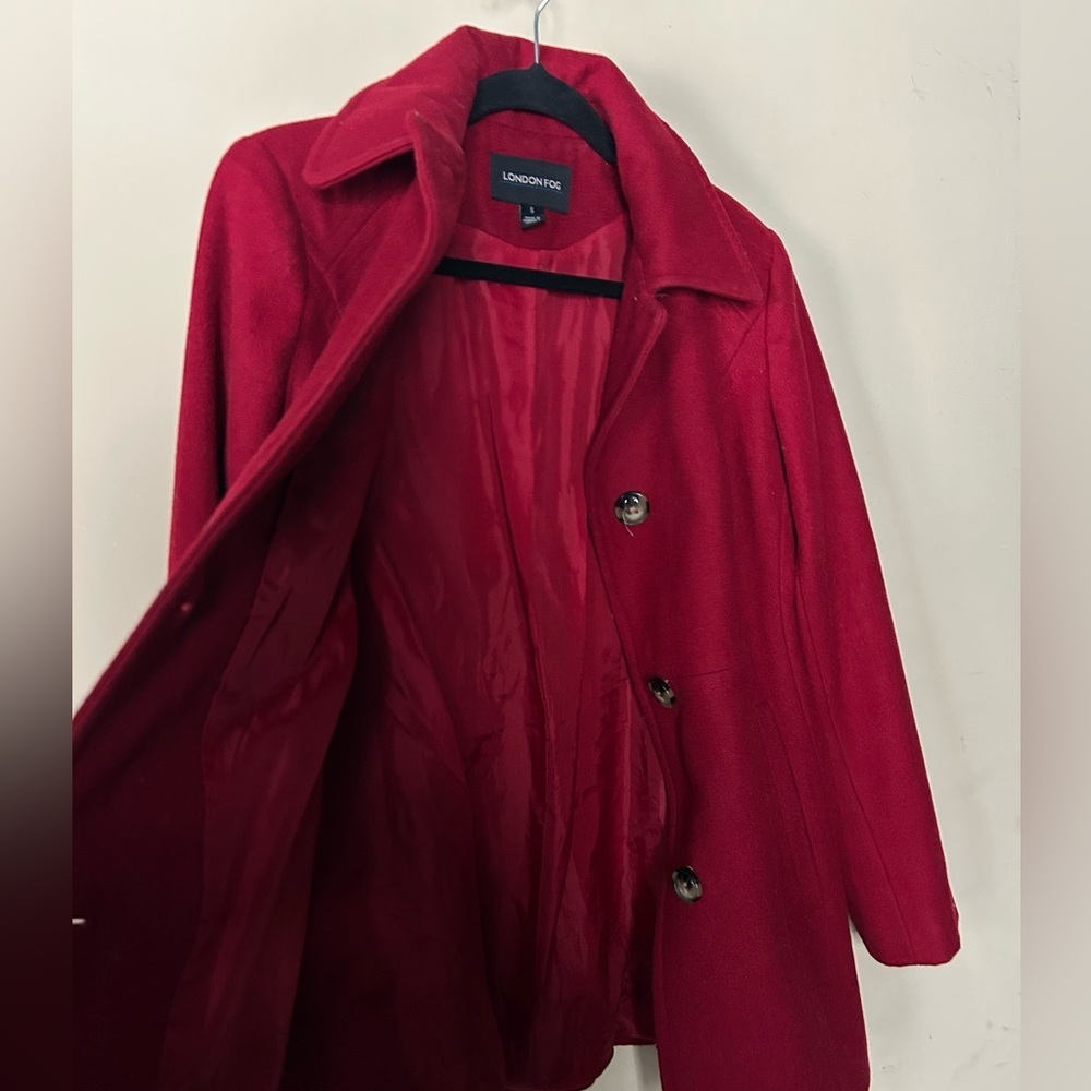 London Fog wool blend Red Women's Coat S - Picture 5 of 9
